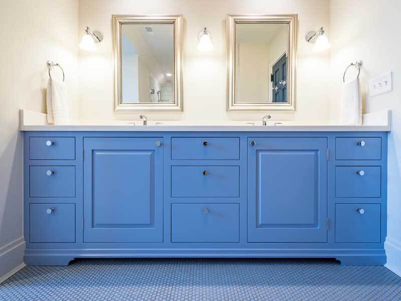 Ana Banyo Mavi Renk Banyo Dolabı