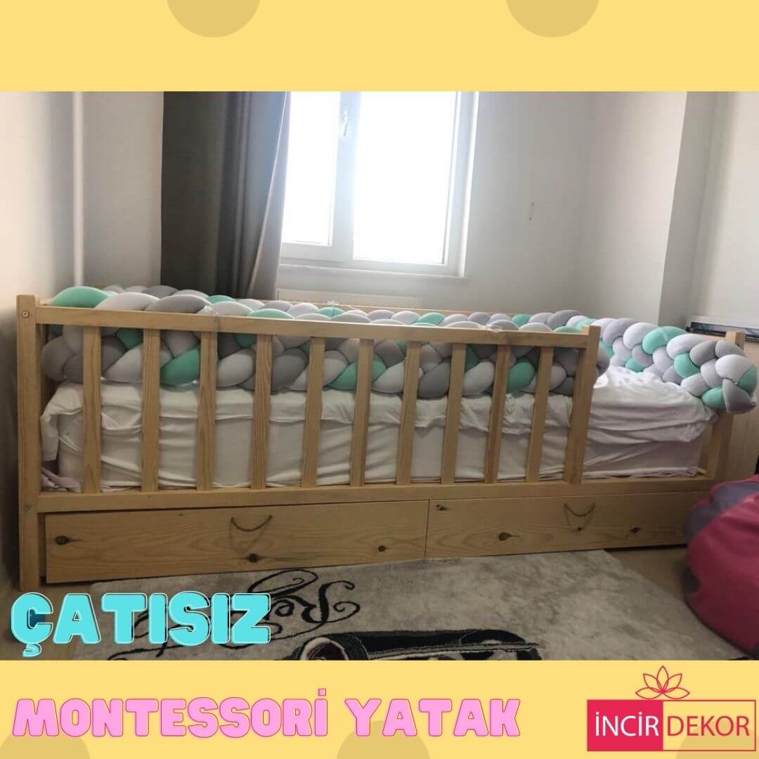 Çatısız Montessori Bebek Yatağı